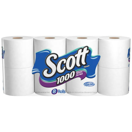 Scott Bath Tissue Whit 1000, 8 Count - Walmart.com