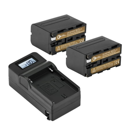 Green Extreme 2x NP-F970 7.2V 56.2Wh Li-Ion Batteries Bundle with Green Extreme Compact Smart Charger Kit