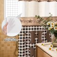 thumbnail image 3 of No Hook Shower Curtain, Farmhouse Shower Curtains for Bathroom with See Through Top Window, Vintage Country Texas Star Plaid Wooden Grain Waterproof & Washable Bath Curtain 60"x72", 3 of 9