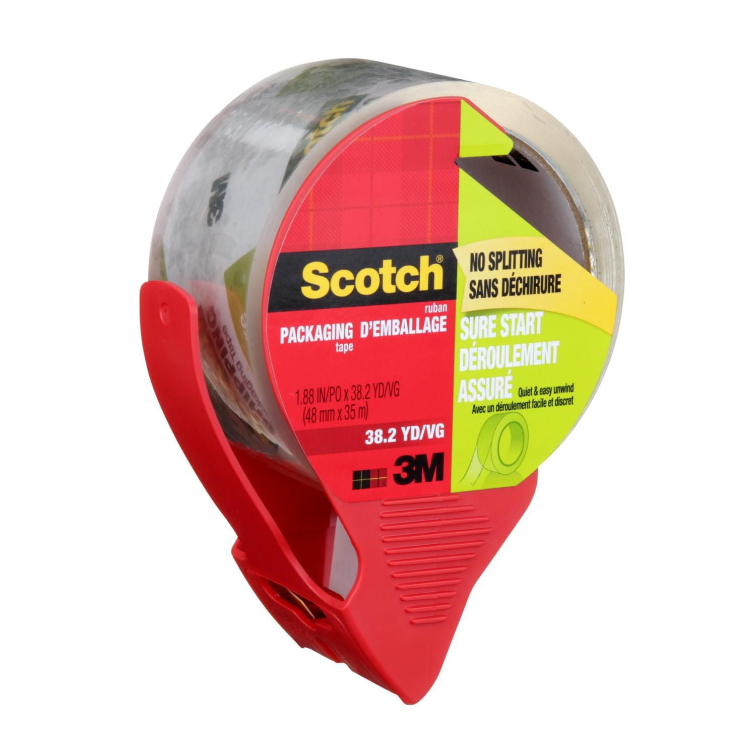 Scotch® Secure Seal Packaging Tape 3250-LR2-EF, 1.88 in x 54.6 yd (48 mm x 50 m)