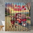 thumbnail image 2 of Be My Valentine's Cocker Spaniel Truck Full of Love Flower Balloon Shower Curtain Cockers Dog Lover Gifts Waterproof Bathroom Bathtub Curtain - 02029, 2 of 5