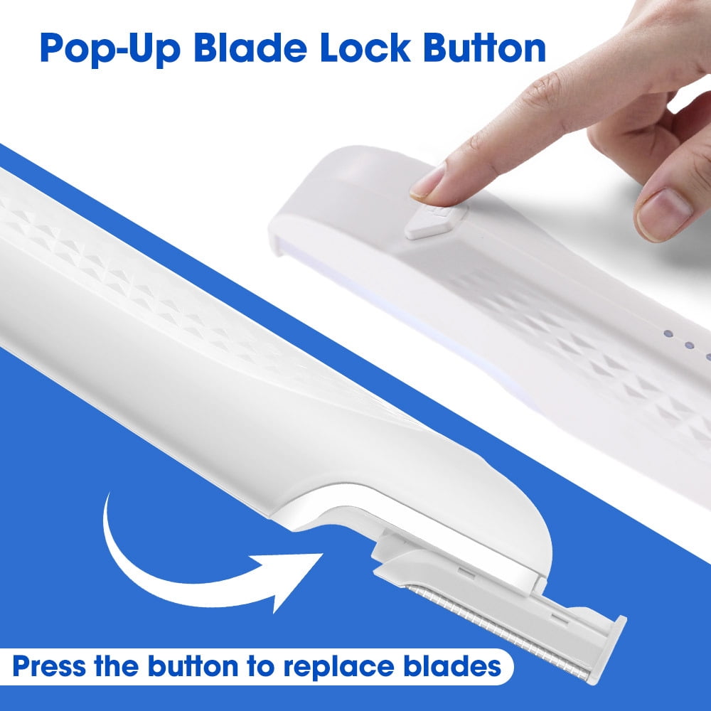 Portable Dermaplaning Tool, Rechargeable Dermaplane Tool for Face Eyebrow, LED Light Peach Fuzz Remover,  6 Replacement Heads & 3 Speeds