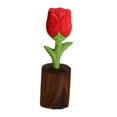 thumbnail image 2 of Flores artificiales, adornos de rosas de madera, rosas realistas para regalos de cumpleaños, día de Valentín, arreglos de boda para mujeres, 2 of 9