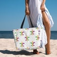thumbnail image 6 of Balery Mardi Gras Carnival1 Beach Travel Bag - Water-Resistant, Large Capacity Lightweight Tote with 7 Pockets for Women and Men - Perfect for Beach, Pool, Gym, and Travel, 6 of 7