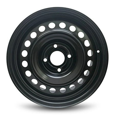 4 Lug Polished Wheel Road Ready Replacement Black Steel Wheel Rim 16