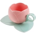 thumbnail image 3 of 1 Set of Coffee Cup with Saucer Ceramic Coffee Cup Tulip Design Tea Cup Milk Cup, 3 of 8
