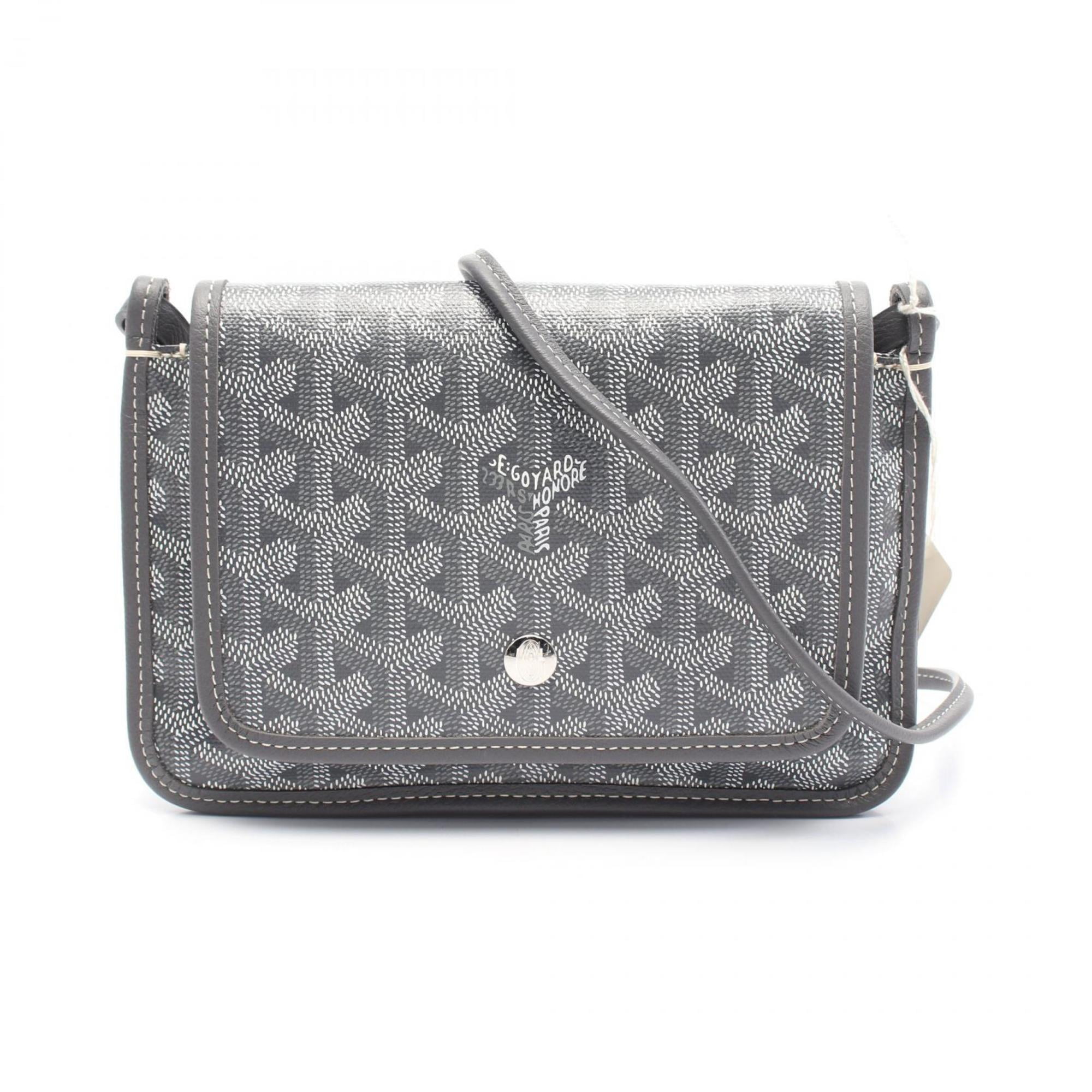 GOYARD ショルダーバッグ PLUMET グレー Pre-Owned GOYARD Plume Pouch Wallet Shoulder Bag Coated Canvas