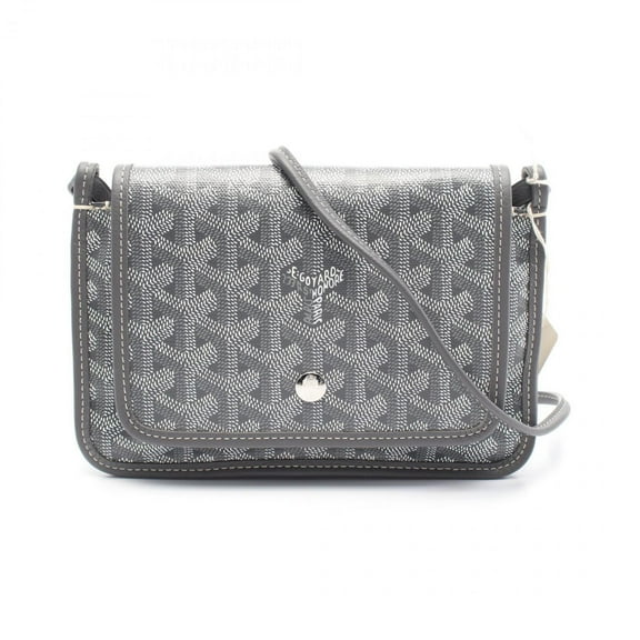 Pre-Owned GOYARD Plume Pouch Wallet Shoulder Bag Coated Canvas Leather Women's Grey... (Good)