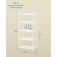 thumbnail image 3 of Metal Storage Rack, Shelving Unit with X Side Frames, Dense Mesh, for Entryway, Kitchen, Living Room, Bathroom, Industrial Style, 5-Tier, 11.8 x 22.8 x 55.5 Inches, Cloud White UBSC165W01V1, 3 of 5