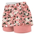 thumbnail image 5 of DeHolifer Women's Tennis Skirts with Pockets & Inner Shorts,Floral Print High Waisted Athletic Pickleball Skorts Pink 4XL, 5 of 5