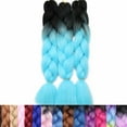 thumbnail image 3 of SEGO Ombre Jumbo Braiding Hair Extensions Colored Hair Weave Synthetic Crochet Twist Box Braid Hair Black/Pink/Blue/Purple Fake Hair Extension for Women, 3 of 8