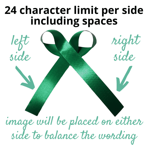 Personalized Ribbons Baby Bridal Shower Wedding Favors Custom Made Green 25 Satin Bowws