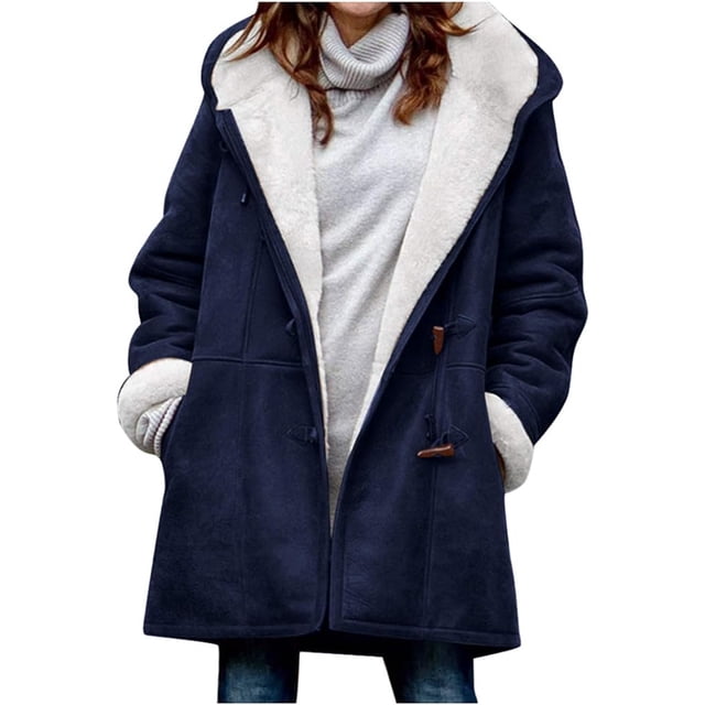 Chaqueta de invierno para mujer, larga, cálida, forrada, tallas grandes, de algodón, para mujer, chaqueta tipo parka, abrigo de otoño e invierno para mujer (XXL)