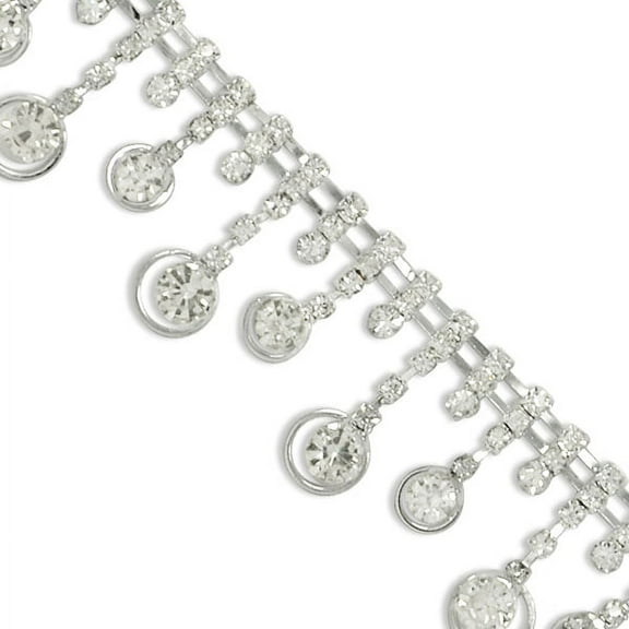 Expo Int'l 1 Yard of Narketa 1 1/4" Rhinestone Dangle Trim by the yard (Sold by the Yard)
