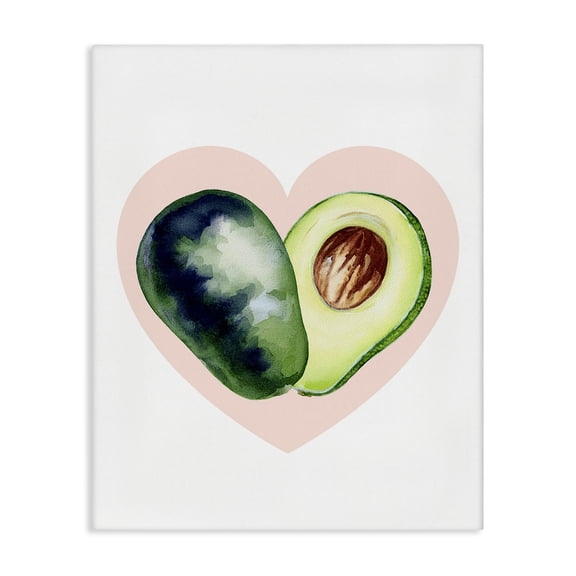 Stupell Industries Cottage Heart Shaped Avocado Canvas Art, 16 x 20, by Lil' Rue
