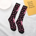 thumbnail image 6 of Womens Breast Cancer Ribbon Dragonfly Knee High Socks Comfy Thermal Boot Long Socks, 6 of 7