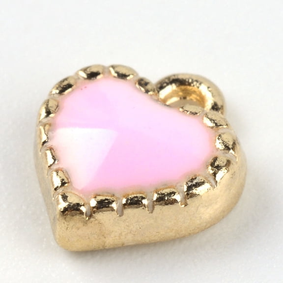 Luxshiny 20 Pieces Alloy Heart Charms for Necklace Jewelry Accessories Pendants