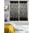 thumbnail image 3 of Ombre Gray Geometric Sheer Curtains 63 Inch Length 2 Panels Set, Modern Abstract Art Voile Window Treatment Rod Pocket Curtains Sheers Drapes for Bedroom/Living Room/Kitchen 52x"63"x2, 3 of 7