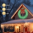 thumbnail image 2 of VINGLI 60 Inch Pre-lit Large Christmas Wreath, Outdoor Christmas Wreath with 400 LED Lights for Garage, Windows, Christmas Door Wreath Decorations with Red Bow, Timer Remote Control, Plug-in, Green, 2 of 7