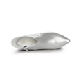 thumbnail image 4 of BLISSFUL STEP Women's Point Toe Patent Leather Stiletto Heel Ankle Boot Silver 6, 4 of 7