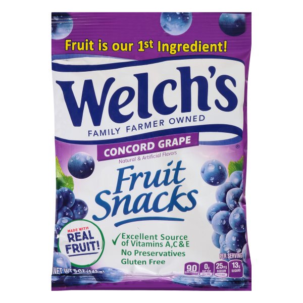 Welch's® Concord Grape Fruit Snacks 5 oz. Package