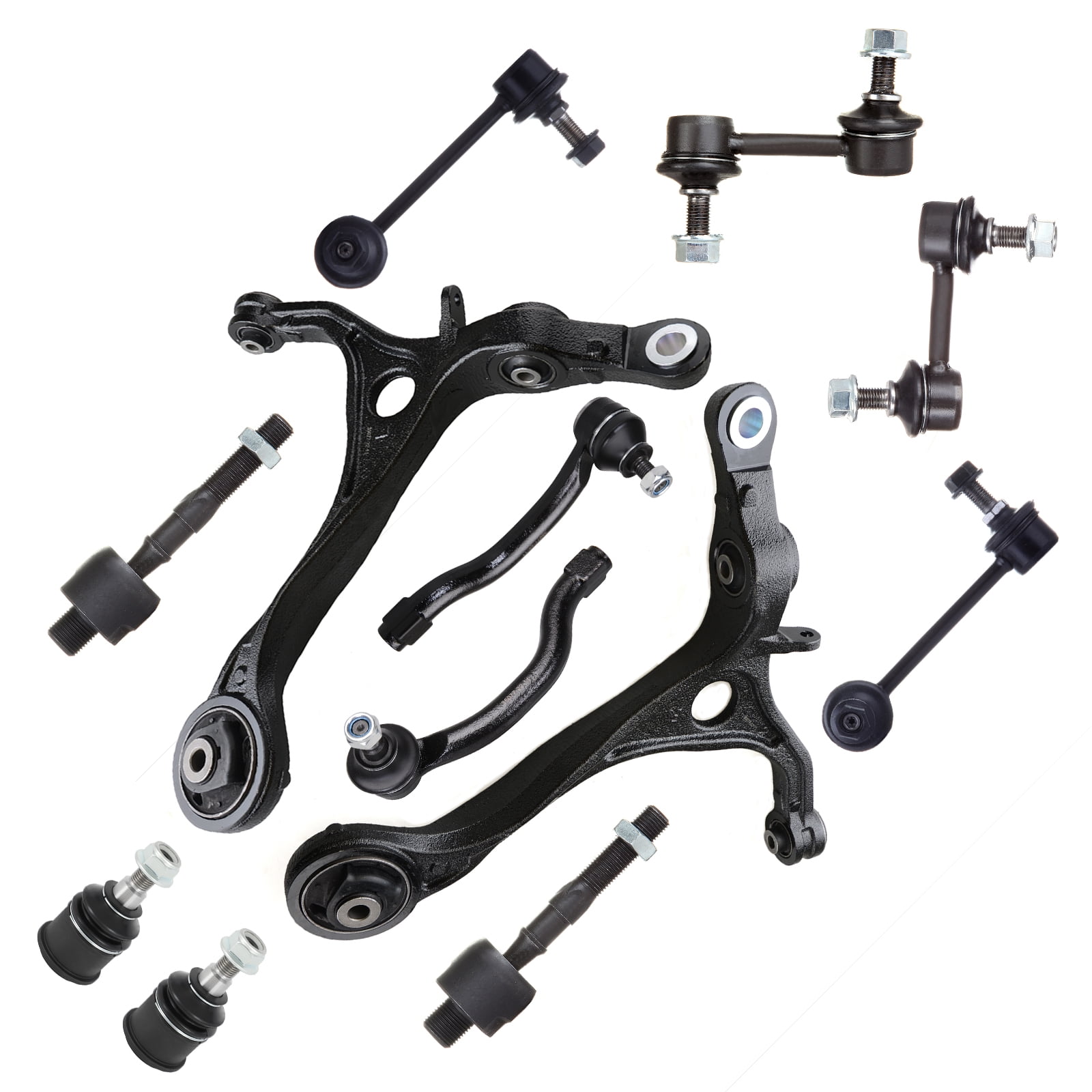 ECCPP - 12PC Lower Control Arm and Ball Joint Tie Rod End Sway Bar End Link - Compatible with 2004-2006 for Acura TL Suspension Kit
