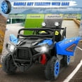 thumbnail image 6 of Farmdex 24V 2-Seater Ride on toys, Electric Car for Kids with Remote Control, 400W Powerful Ride on Cars, Ride on UTV w/ Bluetooth, MP3, Volume Control, Seat Belts, Spring Suspension, Blue, 6 of 9