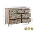 thumbnail image 4 of Taran Designs Monte 3-piece Floral Carved Solid Wood Bedroom Set in Gray, 4 of 6
