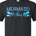 thumbnail image 4 of Inktastic Mermaid Vibes Text in Blues T-Shirt, 4 of 5