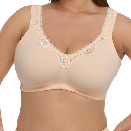 Bigersell Bralette Tops for Women Deals Racer Back Sports Bra for Women Wire-Free Bra Style R740 V-Neck Pullover Bras Hook and Eye Bra Closure Women s Plus Size Padded Push up Bras Khaki 110B
