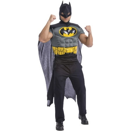 Batman Muscle Shirt with Cape Adult Halloween Accessory