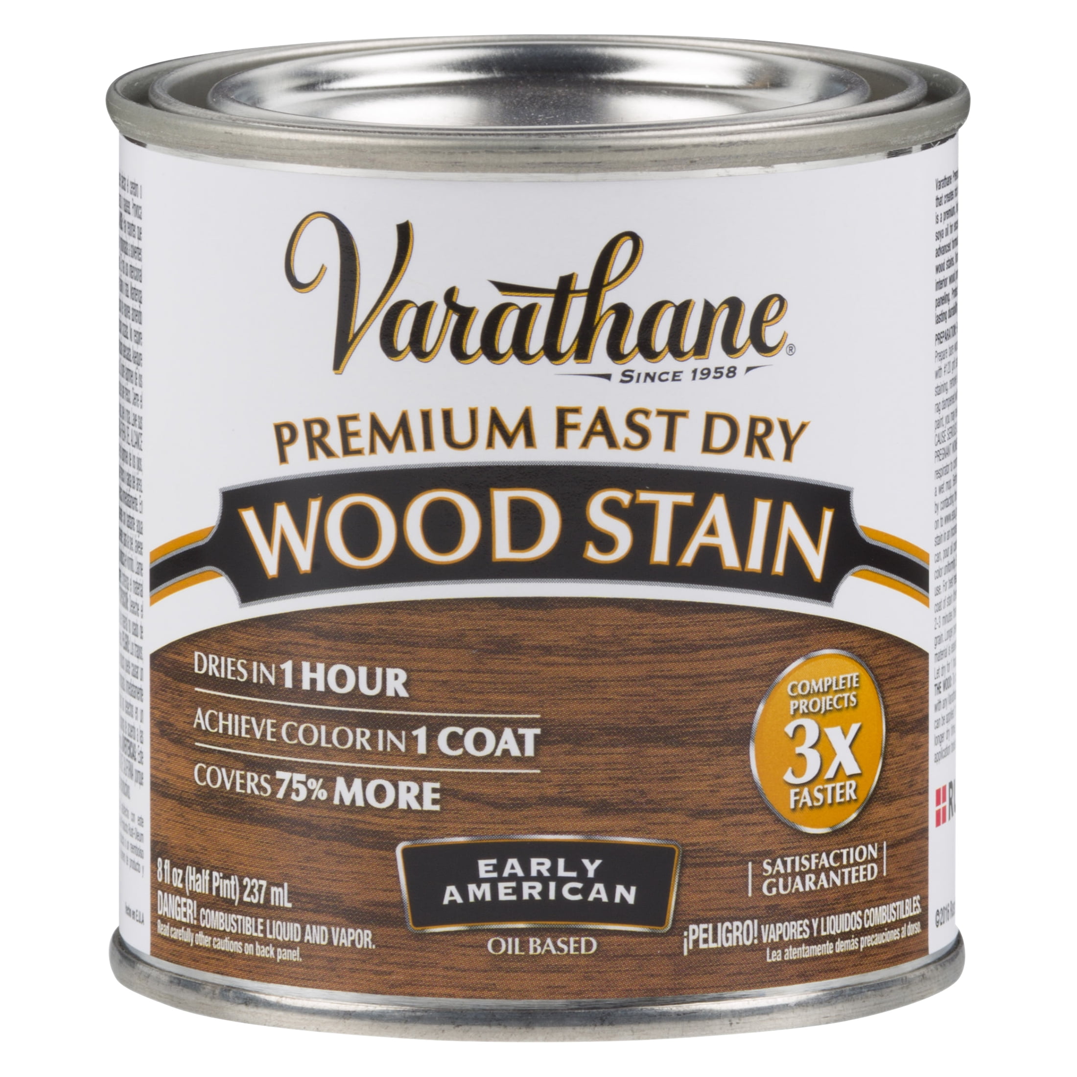 Early American, Varathane Premium Fast Dry Wood Stain-262024, Half Pint