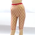 thumbnail image 2 of XIAQUJ Chaussettes Résille Mi-Mollet Transparentes Ajourées pour Femmes Chaussettes de Base (Grand Filet) Collants Rouge_001 A, 2 of 3