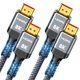 thumbnail image 1 of Cable HDMI Highwings 8K 2.1 1 m, paquete de 2 unidades, 48 Gbps, nailon trenzado, 1 of 9