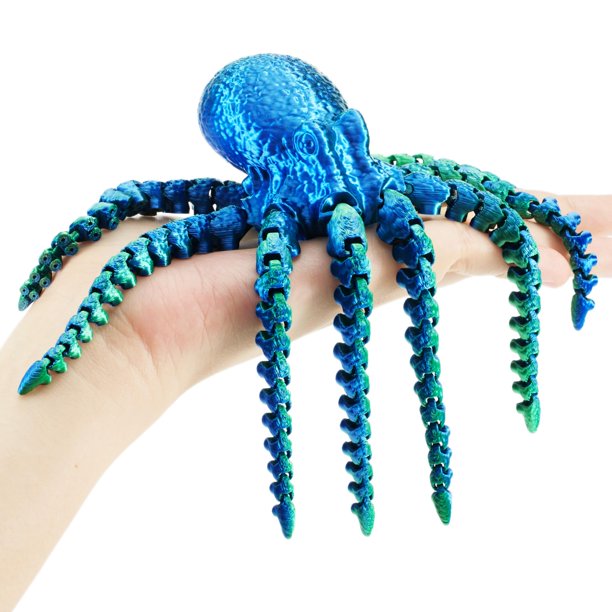 Figura de pulpo articulada impresa en 3D Maxdecoer, verde