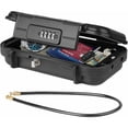 thumbnail image 1 of Mini travel safe box portable waterproof anti-theft black with detachable metal cable, 1 of 4