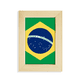 thumbnail image 1 of Brasil Nacional país símbolo Mark patron de América del Sur Escritorio de madera Arte Pintura 5x7 pies Marco de foto, 1 of 4