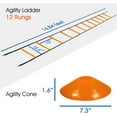 thumbnail image 2 of Yes4All Agility Ladder 12 Rungs Orange + Agility 12 Cones Orange + Steel Stakes Combo, 2 of 7