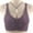 Purple, variant on Front Zipper Full Cup Lift Bra,Women's Wireless Zip Front Closure Sports Bra,Plus Size Push Up Yoga Lace Bras for Older Women