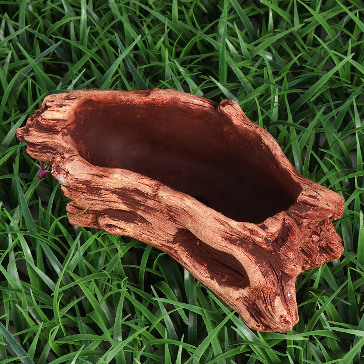 HOOWIFFY balcony planter Flowerpot Cement Brown Family Gardening Props 1Pack