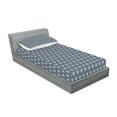 thumbnail image 2 of Ambesonne Geometric Fitted Sheet & Pillow Sham Set, Floral Eastern Ornate, Twin, Charcoal Grey Dark Blue, 2 of 2