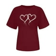 thumbnail image 2 of YueHuiYing Valentines Day Shirts for Women Cute Love Heart Shirts Tee Tops Short Sleeve Tshirt Valentines Gifts for Her, 2 of 5