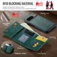 thumbnail image 6 of Allytechgroup Wallet Case for Google Pixel 9 / 9 Pro, PU Leather Wallet Case with Detachable Cards Holder Kickstand Support Wireless Charging Shockproof Protective Bumper for Women Men, Green, 6 of 11