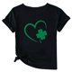 thumbnail image 5 of Puntoco Liquidación de camisetas cortas para mujer Camiseta de manga corta con cuello redondo y estampado informal a la moda para mujer, 5 of 5