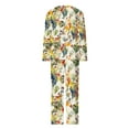 thumbnail image 4 of Viikei Pajamas Sets for Women,Ladies' Fashion Printed Casual Round Neck Long Sleeve Top Pants Pajama Set Multicolor S, 4 of 5