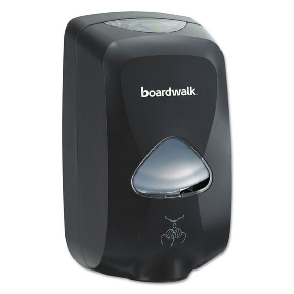 6 in. x 4.05 in. x 10.58 in. 1200 mL Touch-Free Foam Soap Dispenser - Black