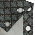 thumbnail image 4 of Ambesonne Damask Grommet Curtain, Classic Baroque Leaves, 50" x 108", Dark Brown and Blue Grey, 4 of 6