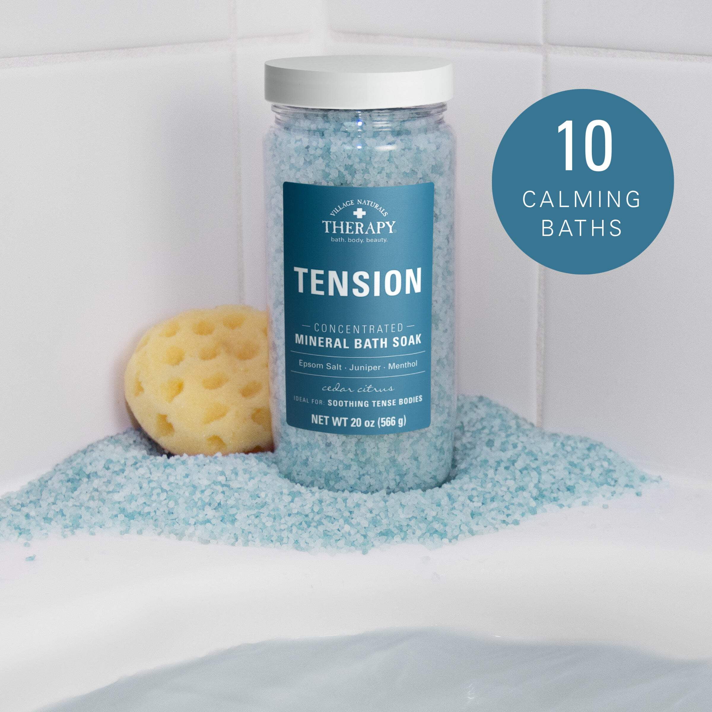 Village Naturals Therapy Tension Relief Concentrated Mineral Bath Soak