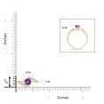 thumbnail image 4 of ANGARA Natural Prong-Set Amethyst Bypass Ring with Diamond Accents in 14K Yellow Gold for Women (Size-5mm) | February Birthstone, Birthday, Anniversary, Jewelry Gift for Women | Natural Amethyst Ring, 4 of 9
