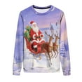thumbnail image 6 of Women Fleece Sweatshirt Merry Christmas Clothing Santa Claus Graphic Outfits Snowflake Clothing Shining Pullover Crewneck Sweatshirts Tops Fashion Festival Shirts, 6 of 9